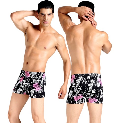 Men's Fashion Hot Spring Flat-Bottom Swim Trunks Beach Cheap Pants Recommendation