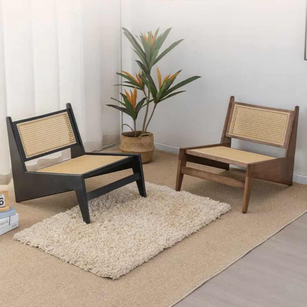 Kangaroo Chair Lazy Chair Solid Wood Creative Lounge Sofa Chair Living Room Balcony Relaxation Reclining Chair Bedroom Woven Chair Home