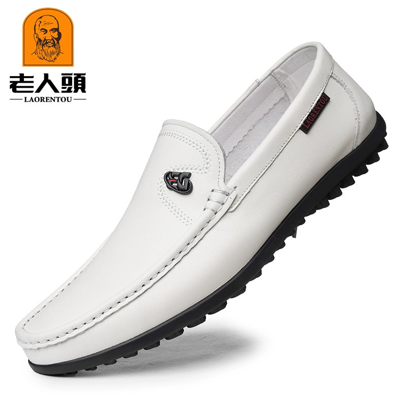Голова старика из коровьей кожи мужская кожаная обувь мягкая кожа на мягком подошве бобовая обувь бизнес повседневная обувь 272