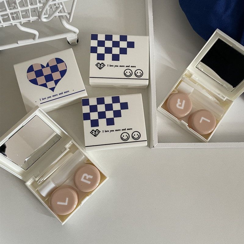 Kaida Contact Lens Box ins Style Simple Portable Companion Box Contact Lens Nursing Storage Box jk6121