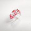 Acrylic accessory, ceramics, ring, resin, European style, flowered, simple and elegant design, on index finger