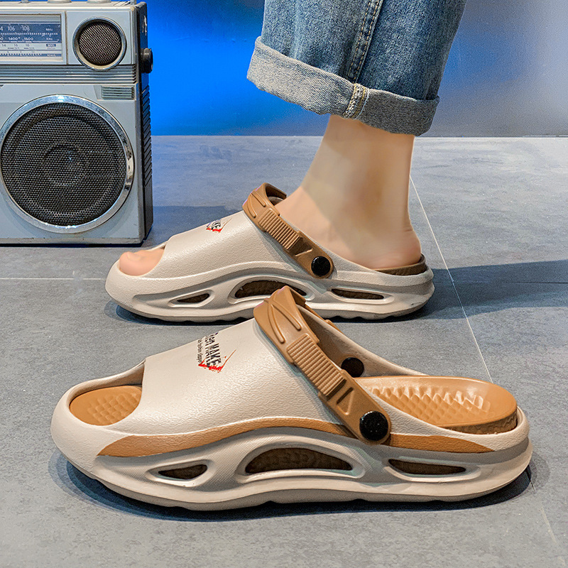 2024 nuevas sandalias para hombres de verano F antideslizante y transpirable conducir para trabajar dos usos para pisar la mierda sensación deportiva de trapeador de playa