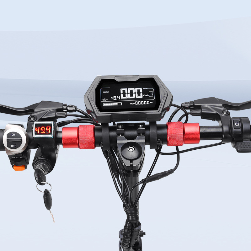 Dual-Drive Electric Scooter for Commuting, Lithium Battery Foldable Off-Road 11inch Scooter, Electric Folding Scooter for Driving