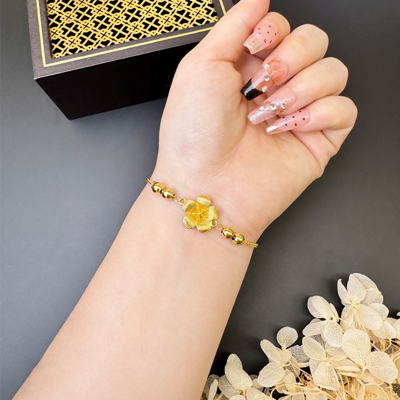 Vietnam oro de oro de verano de lujo ligero flor pulsera de joyería Yiwu al por mayor fabricantes de joyería suministro