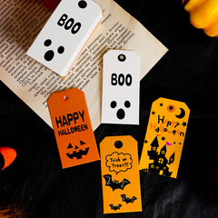 100枚の価格4種類のハロウィーンカボチャ幽霊コウモリ城の装飾ギフトラベルハロウィーンdiyタグ