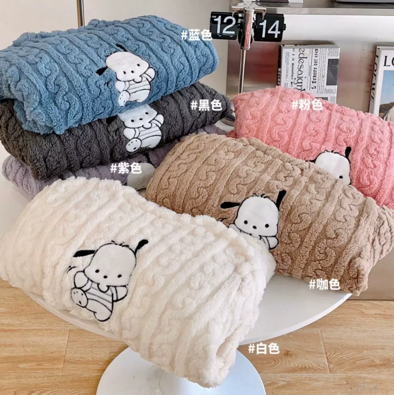 舒棉绒女士睡衣套装秋冬加厚保暖卡通哈帕狗可外穿长袖长裤家居服