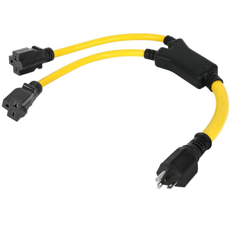 American Standard Three-Plug Power Cord Extension Cord 20A Dryer 6-20P to 2 Sockets 6-20R Y Splitter Direct Sale Ul
