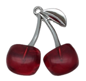 1 piece 19035-drip oil transparent dark red cherry 29x28mm-3.6g