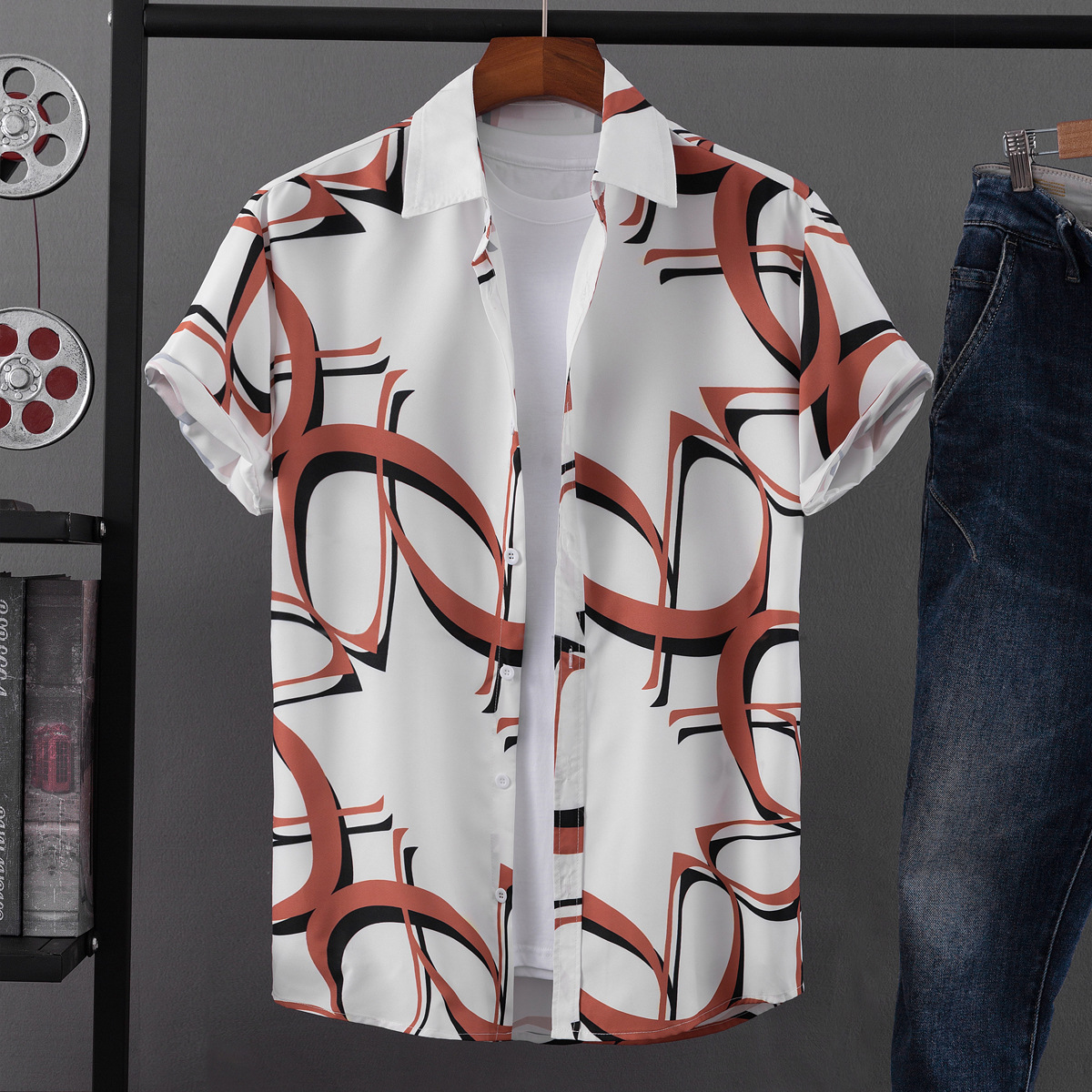 2024 New Men's Fashion Casual Digital Printed Shirt_voghion.com