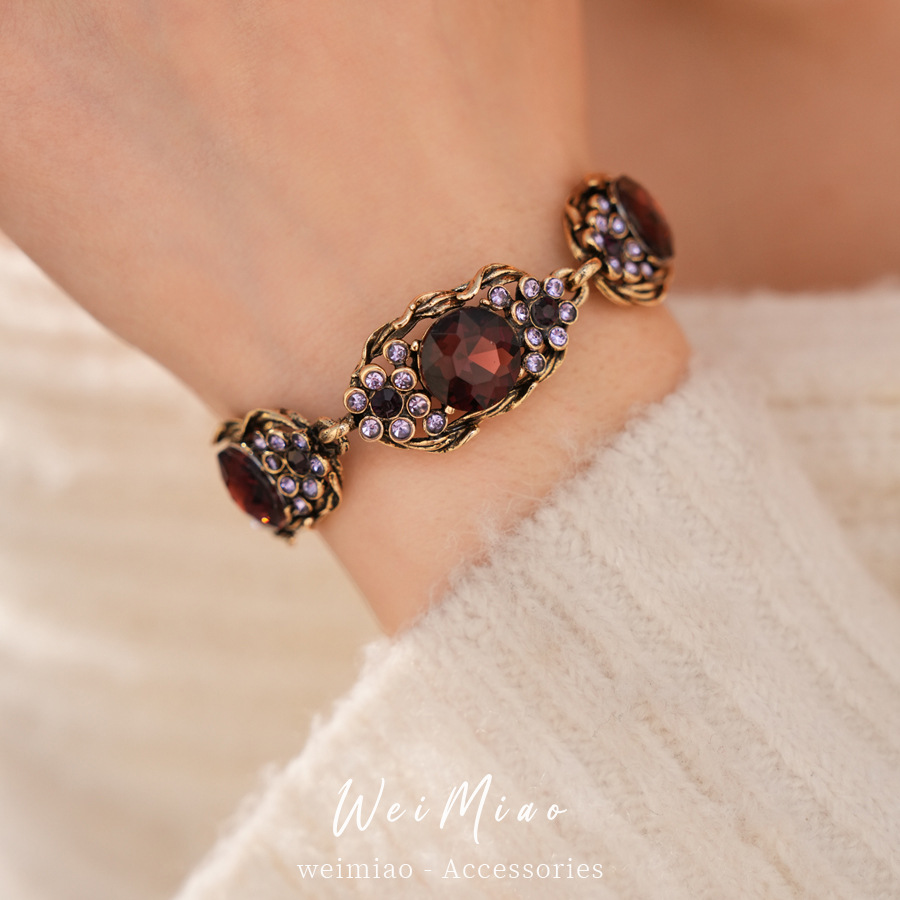Medieval vintage diamantes oval collar retro delicado clavícula de lujo ligero conjunto de joyería de lujo mujer