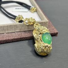 新款招财进宝纳福聚宝貔貅镶玉吊坠转运珠配饰【实物拍摄】