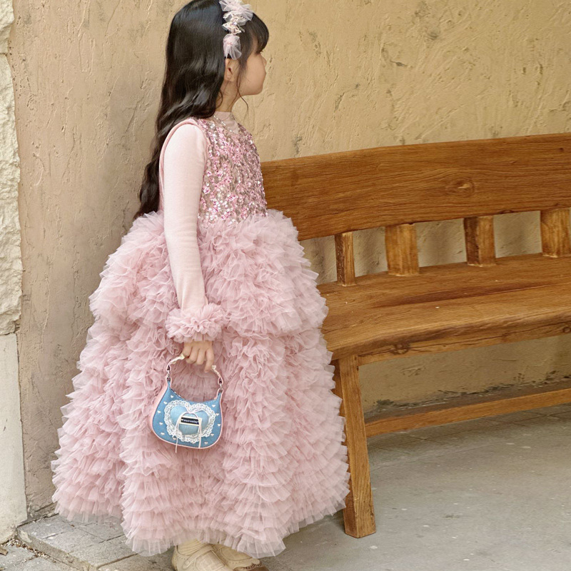 Dolce encaje pequeña niña mochila mini amor arco bolso bebé nuevo comercio exterior bolso para niños