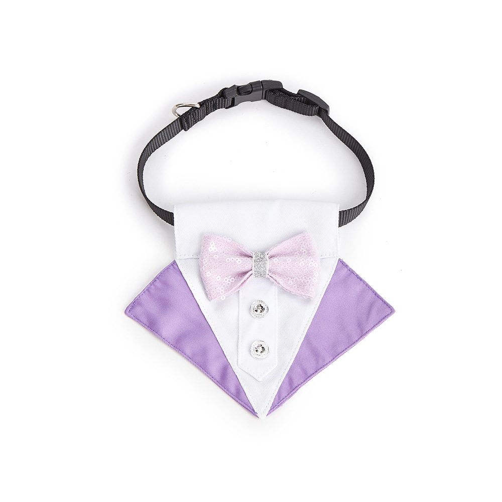 Nuevos productos transfronterizos mascotas guapo trajes británicos toallas triangulares pañuelas arco para mascotas collar bufandas perros y gatos