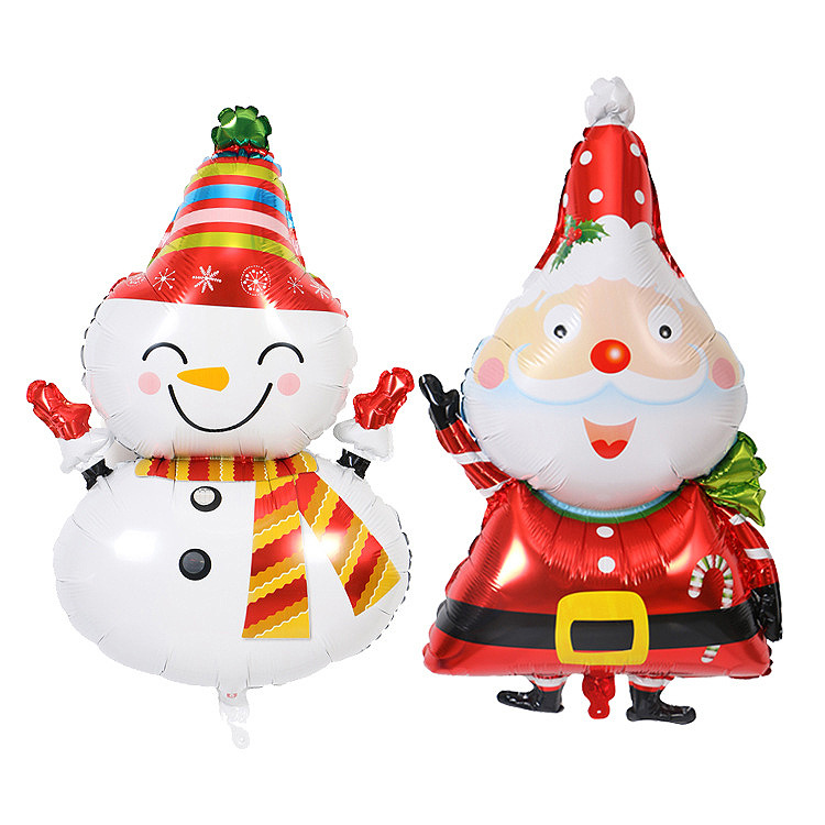 Wholesale 2024 New Christmas Mall Decoration Christmas Snowman Santa Aluminum Foil Balloons