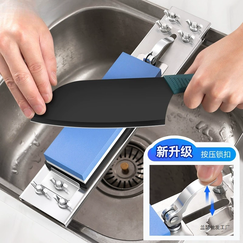 Камень для заточки ножей из нержавеющей стали, фиксированный кронштейн, бытовая раковина, стойка для заточки ножей, регулируемая противоскользящая стойка, артефакт для быстрой заточки ножей