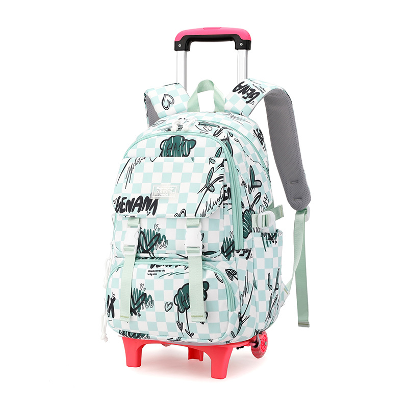 Pescado natural nuevo grado 2 a 6 escalera escalada carro mochila chica Junior High School gran capacidad desmontable entrega de una sola pieza