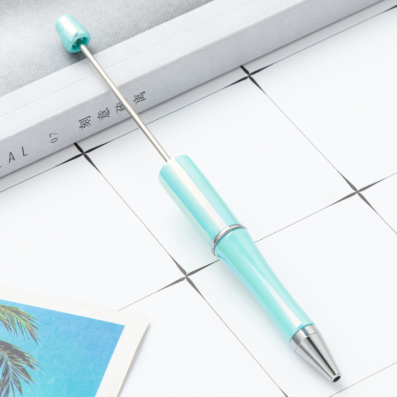 Inventario de bolígrafo de plástico mayorista creativo DIY manuales bolígrafo de plástico UV gradiente nuevo bolígrafo de bola