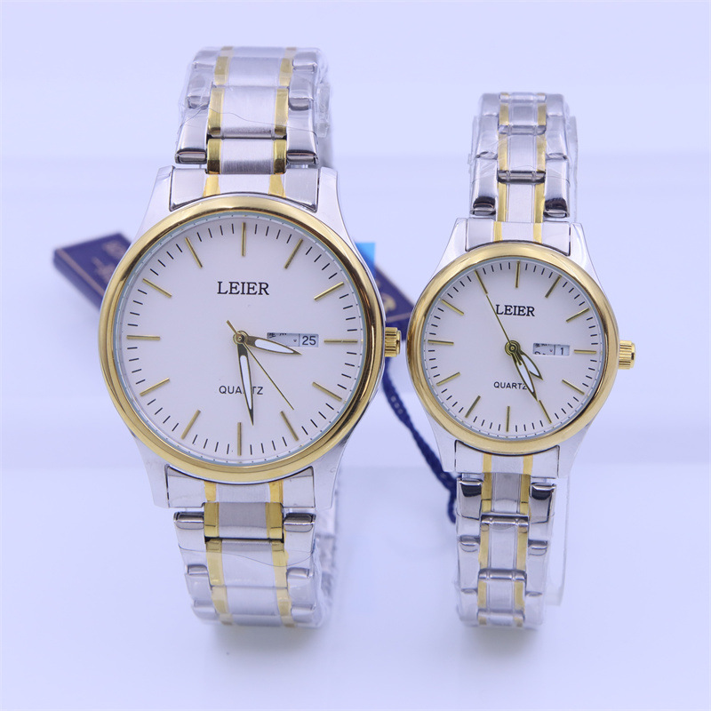 LEIER Watch Stainless Steel Middle-aged Parents Fashion Waterproof Watch Original 2035 Movement Quartz Watch