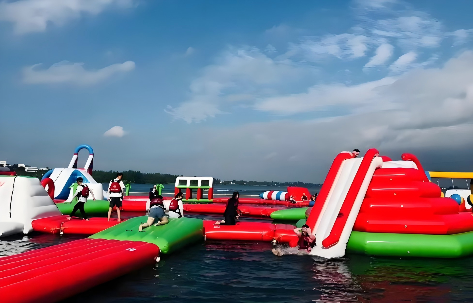 Agua inflable, castillos inflables, accesorios, juguetes para niños personalizados, inflables, al aire libre, gran lago, agua, agua, agua