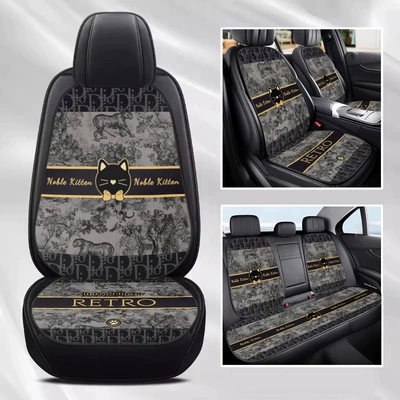 Seat cushion, seat cover — Violent Bear Seat Cover, Rear Seat - e1144k-royal-cat-logo-black-k-seven-piece-set-for-the-whole-car-velvet-pad-a03-code
