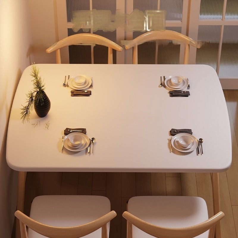 餐桌家用户型长方形出租房用吃饭桌现代简约轻奢餐饮商用桌椅套装|undefined