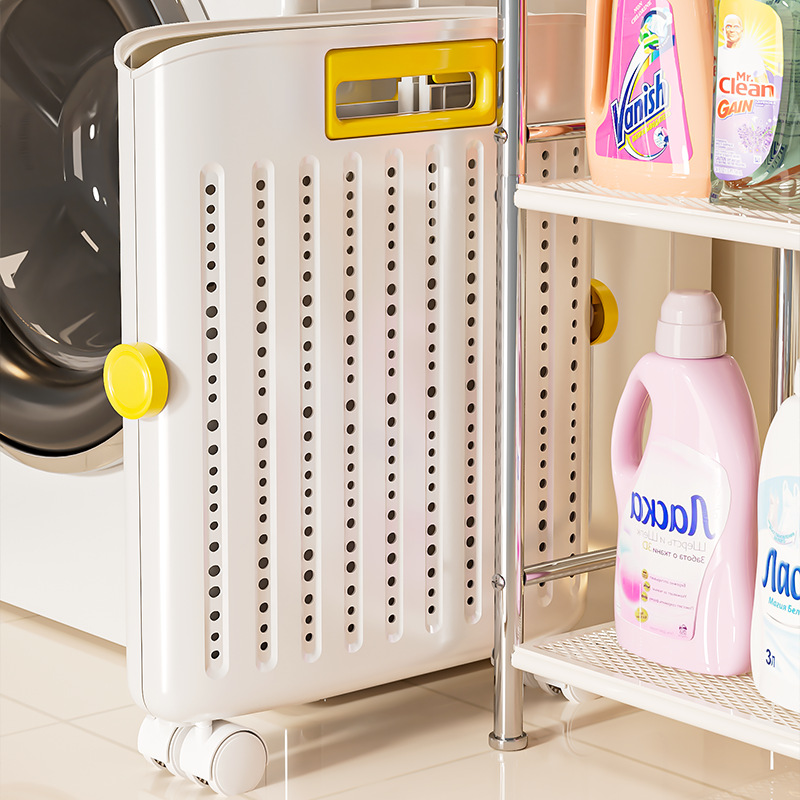 ♔ Household Laundry Basket Storage Organizer Dirty Clothes Hamper Balcony Bathroom Dirty Clothes Sorting Foldable Wall-Mounted Laundry Basket