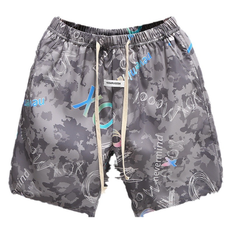 Sneldrogende hardloopshorts voor heren van 12,7 cm (5 inch) - Ademende sportshorts met trekkoord voor de sportschool en het strand._voghion.com