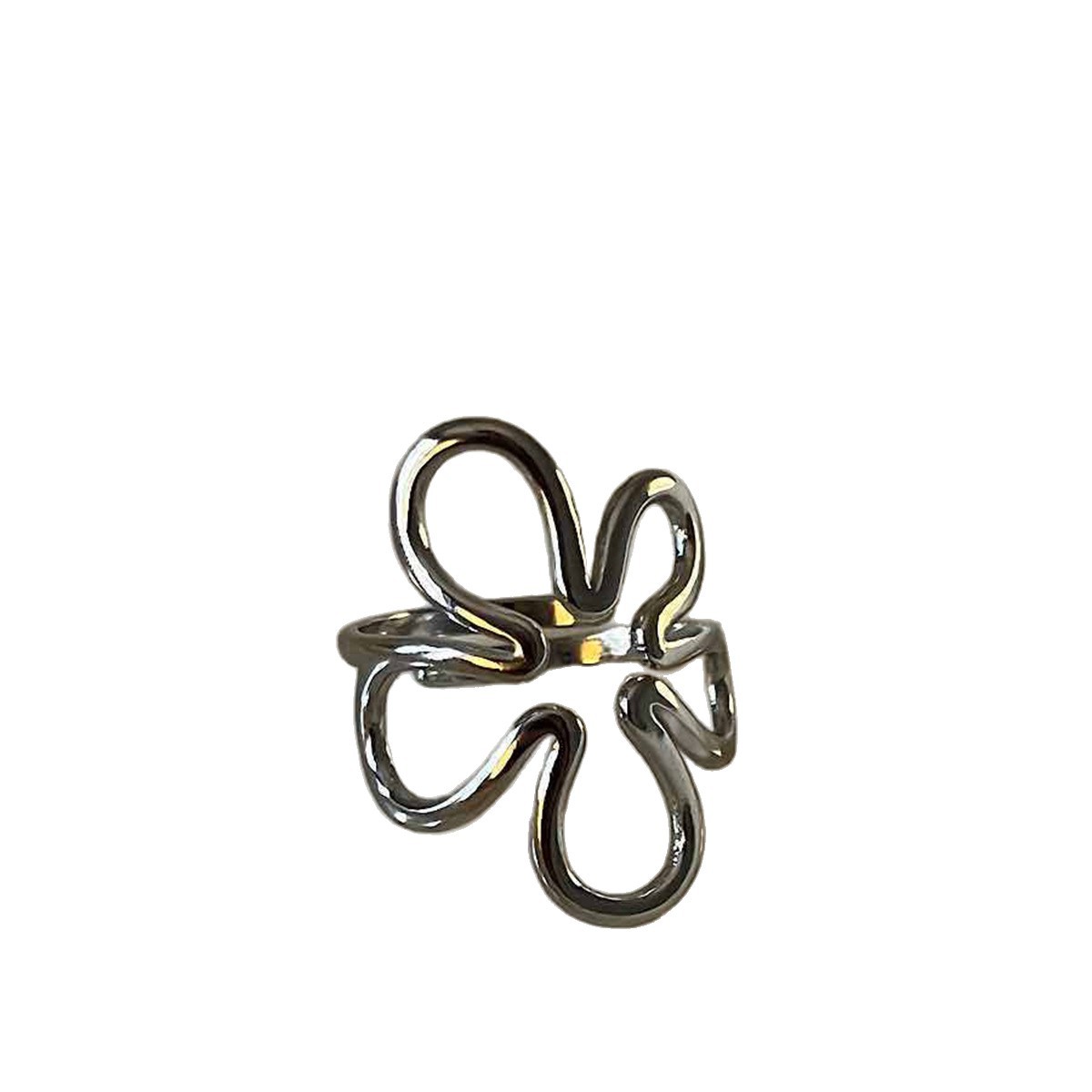 Hollow Flower Open Fashion Simple Versatile Index Finger Unique Niche Design Sense Ring_voghion.com