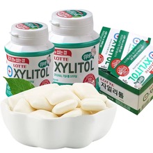 韓國進口零食LOTTE樂天木糖醇口香糖薄荷味清新口氣