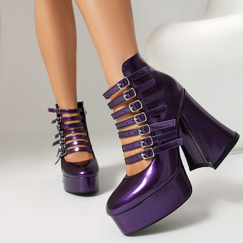 LAZADA Supply Spring 2025 Fashion High-heeled Platform Shoes 40-43 plus size High-top Buckle Women's Sandals LAZADA Supply Spring 2025 Fashion High-heeled Platform Shoes 40-43 plus size High-top Buckle Women's Sandals