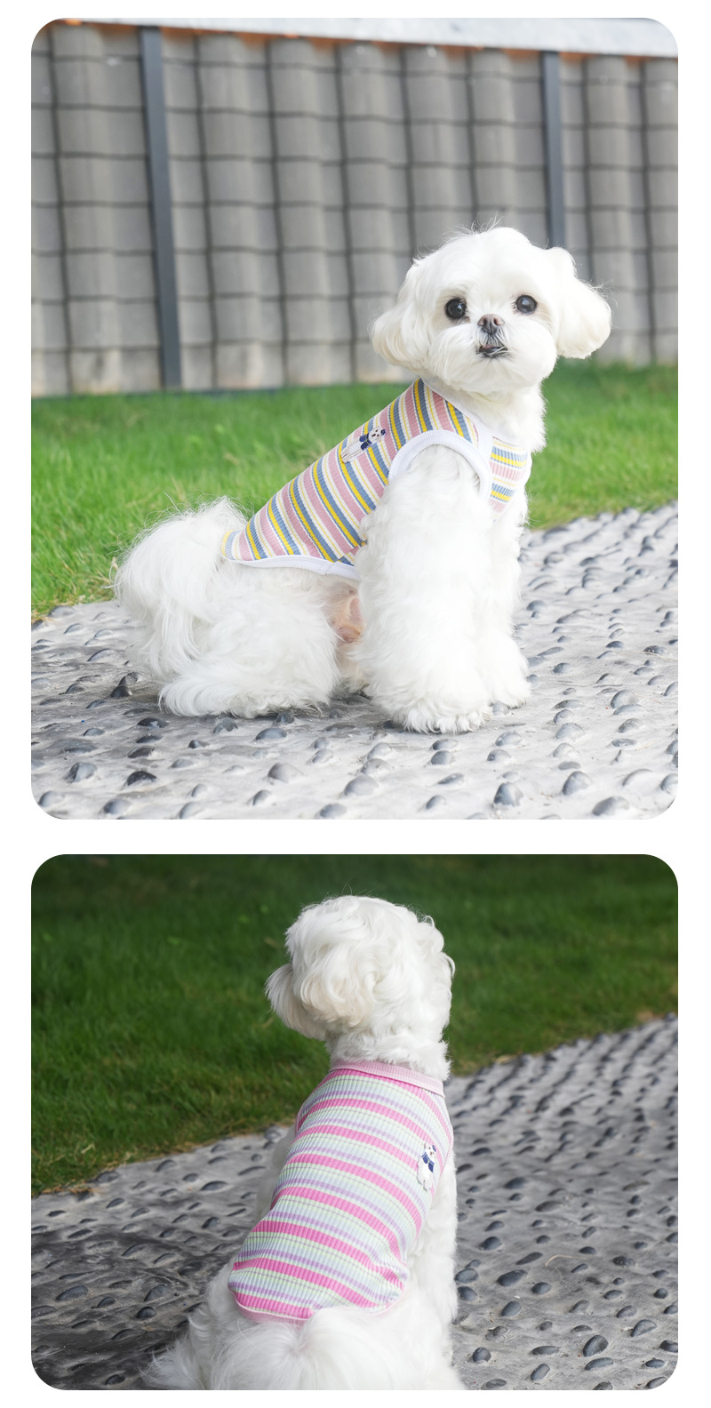 Striped warm soft vest - Cozy and stylish design