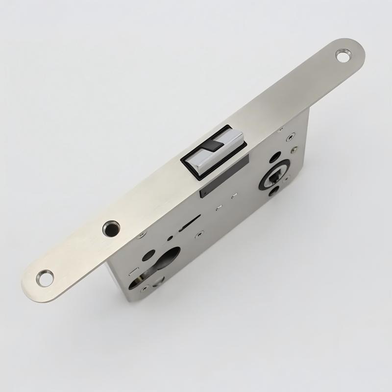 Cerradura silenciosa de acero inoxidable al por mayor 5572 cerradura de lengua inclinada única accesorios de cerradura de puerta interior de madera doméstica universal