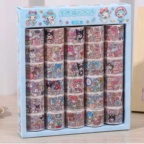 30 into the box cartoon and paper tape student creative material decoration stickers children's hand account stickers wholesale