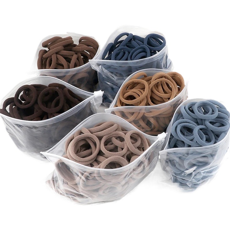 50 toalla anillo 4cm chica color sólido elástico cuerda de pelo de alta Cola de Caballo accesorios para el cabello cola de caballo al por mayor venta caliente transfronteriza