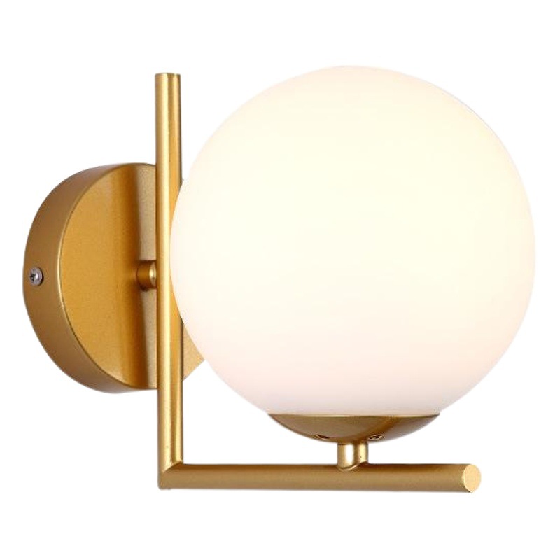 Simple molecular moderna lámpara de pared esférica Oro Negro lámpara de noche dormitorio creativo Nordic lámpara de Ingeniería de Pared Nuevo