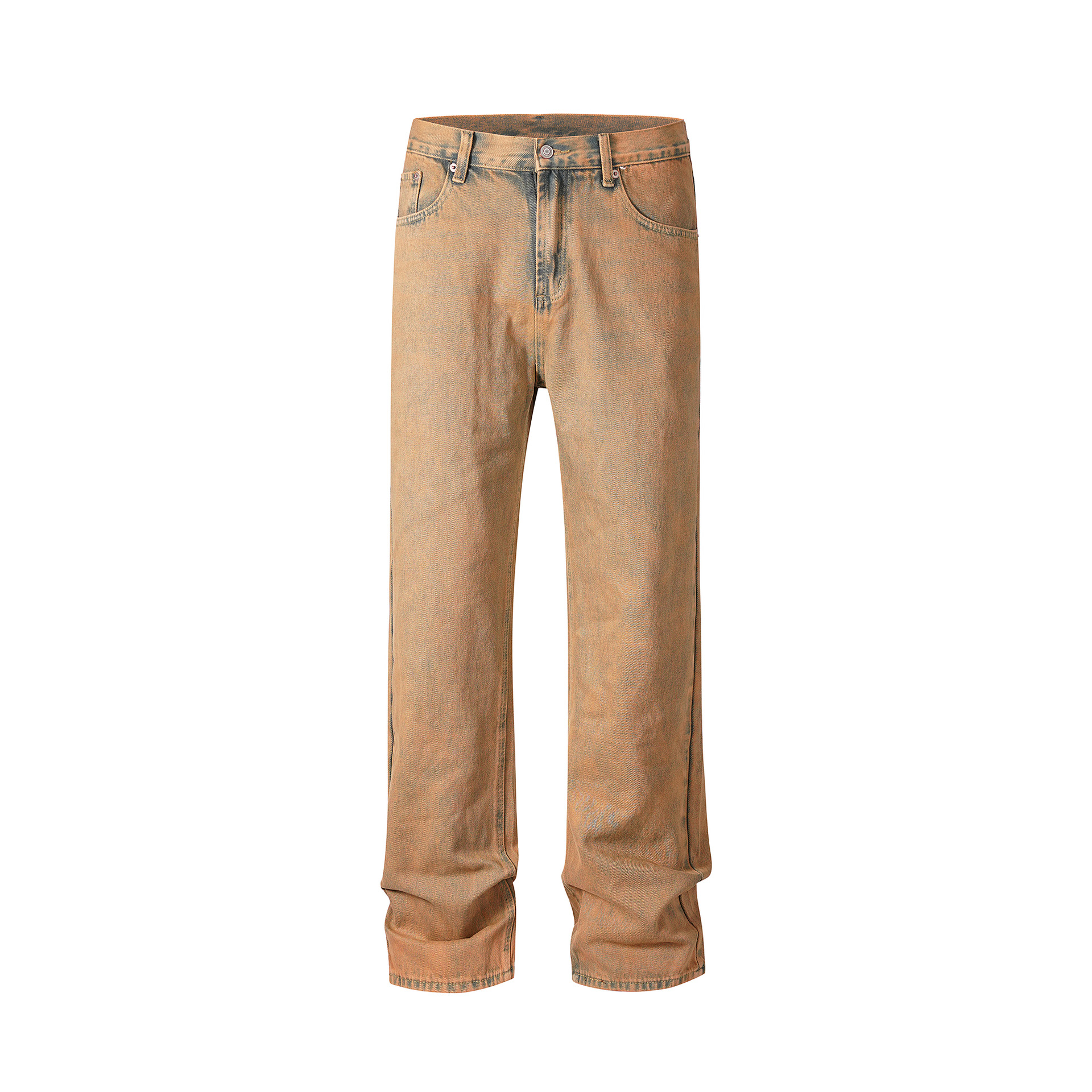 Herrejeans med rett passform og vide ben med diamantmønster_voghion.com