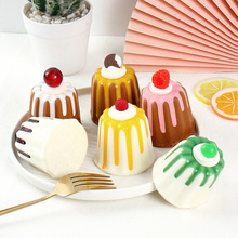 PU仿真果冻蛋糕模型仿真食物奶油蛋糕甜品慕斯蛋糕捏捏乐解压玩具