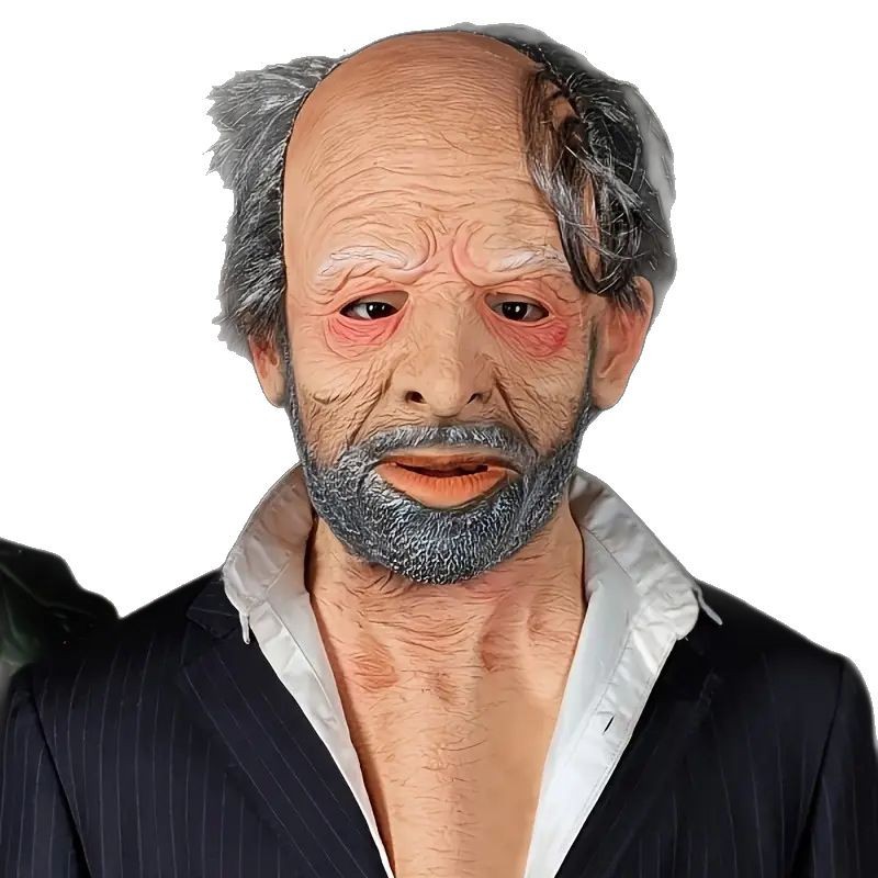 Máscaras de ancianos cabeza de ancianos abuela látex máscara facial Halloween horrores transfronterizos props fábrica en stock