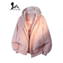 羽绒棉服女冬季2025新款小个子巨好看百搭假两件学生棉袄冬装外套