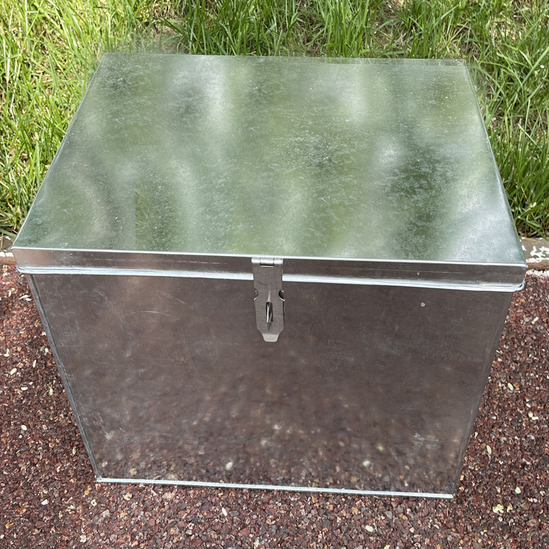 做大号大码白铁皮箱子带锁五金工具箱钱款票据文件柜储物收纳