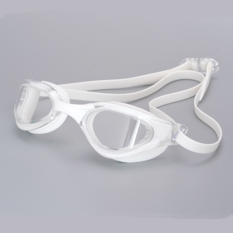 흰색 투명 수영 고글 + 거울 상자