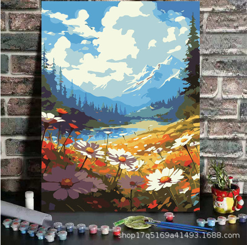 Pintura al óleo digital DIY pintura al óleo hecha a mano para colorear lona núcleo de pintura acrílica serie de estilo explosivo al por mayor y al por menor