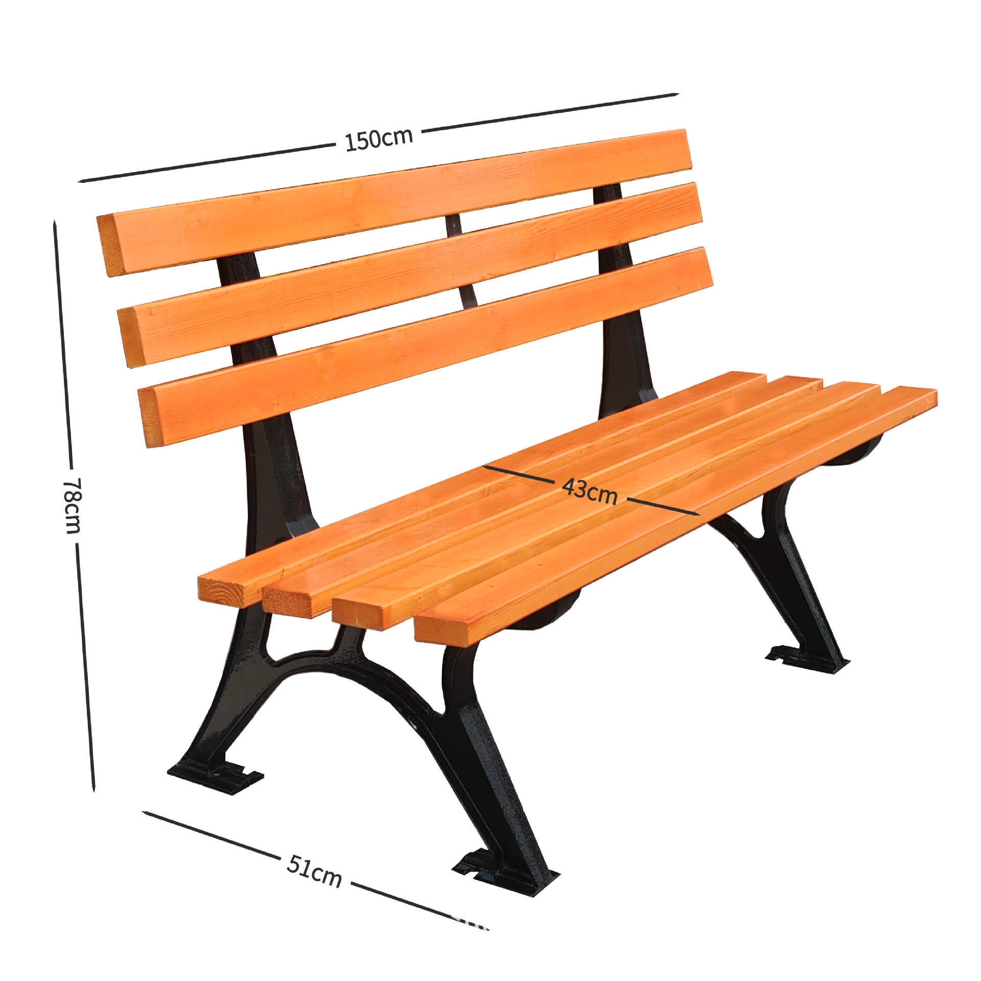 silla de parque silla larga al aire libre banco al aire libre patio asiento de ocio anticorrosión madera sólida plástico madera forjada silla de fila respaldada image 38