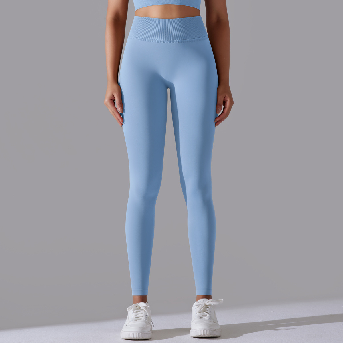 Simple Style Sports Solid Color Nylon Cotton Blend U Neck Tracksuit Vest Jogger Pants Leggings display picture 190