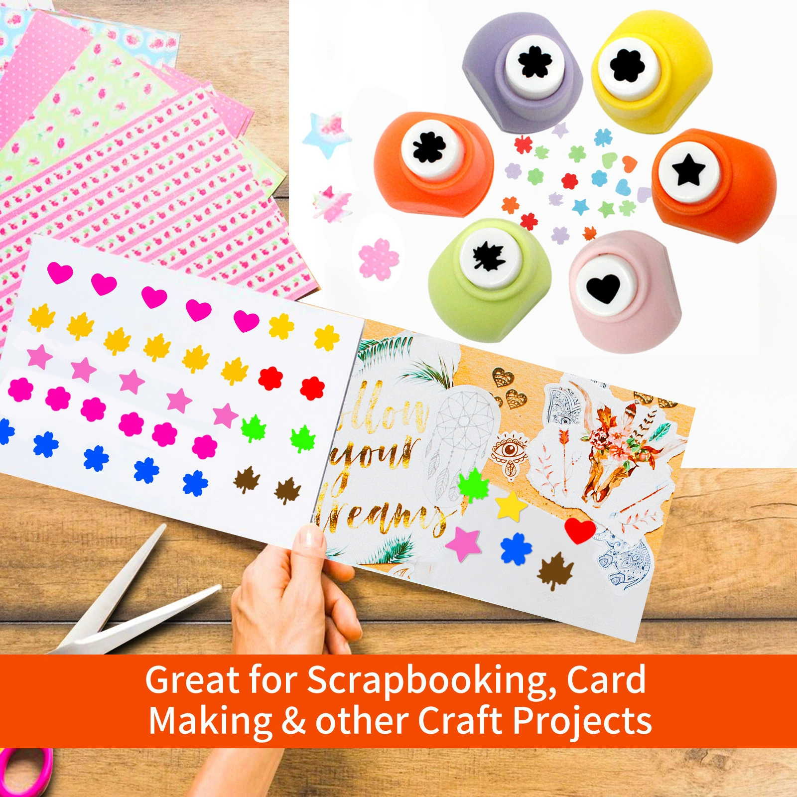 Новый детский дырокол в форме звезды «сделай сам», канцелярский набор ручной работы с одним отверстием для детского сада, круглый мини-устройство для тиснения