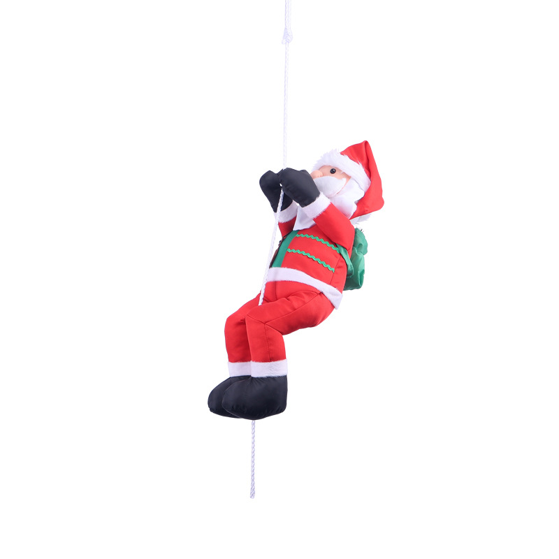 Cuerda de escalada de pierna de clip creativa colgante de Papá Noel ambiente navideño diseño colgante cuerda de escalada personalizada de Papá Noel