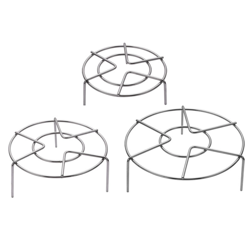 Stainless steel thickened steaming rack multi-functional steamer rice cooker three-legged steamer steamer grid household kitchen pot rack tool