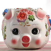欧式陶瓷大猪存钱罐可爱生肖猪家居摆设家用储蓄罐家居装饰工艺品
