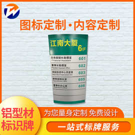 定制铝合金楼层牌 景区地图场景标识牌 景区单位部门分布图索引牌