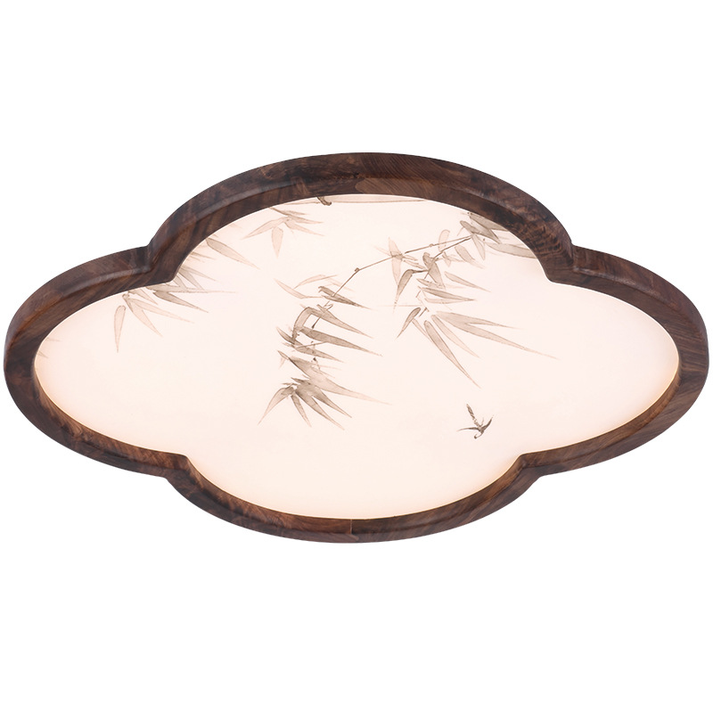 Lámpara de techo del dormitorio medieval nuevo estilo chino retro estudio del dormitorio principal estilo Song estética lámpara de protección de ojos de nuez L263